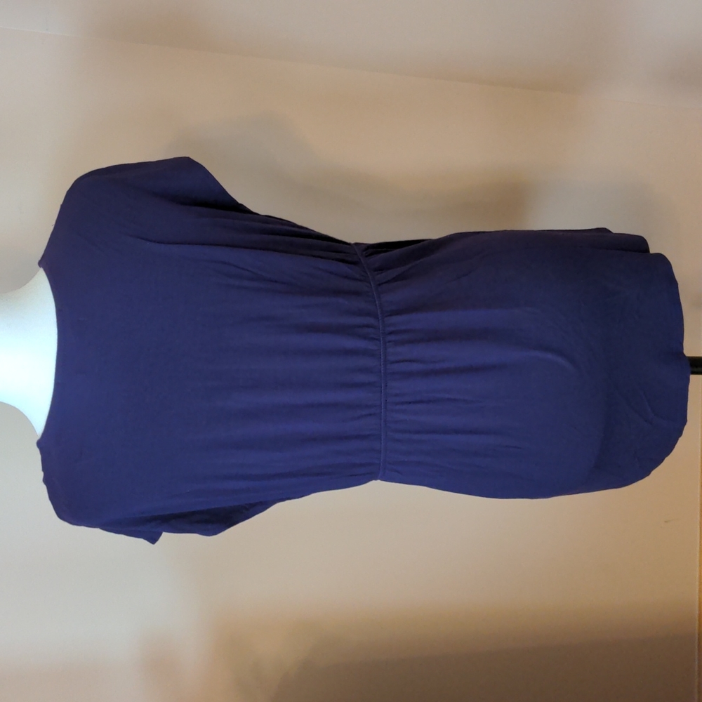 Purple Top With Fabric Flowers - Picture 4 of 4